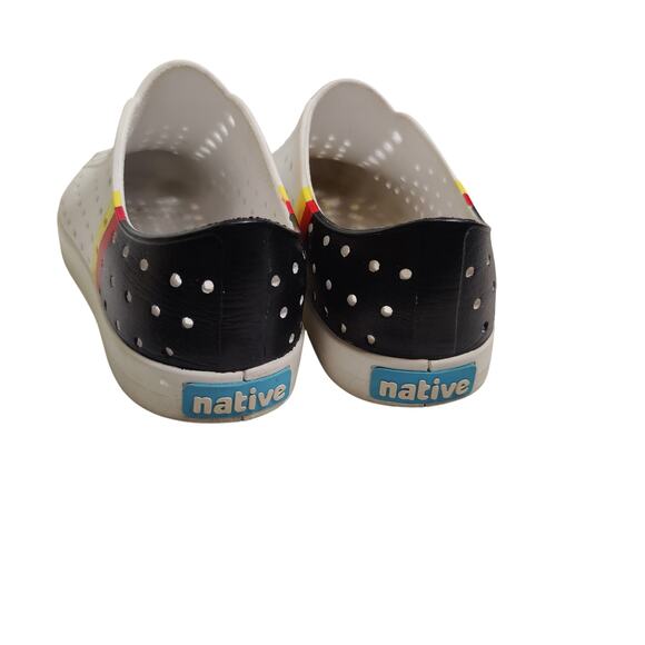 Native Jefferson Sneakers Boys Girls J1 White Black Stripe Sneaker Water Shoes - Picture 7 of 8